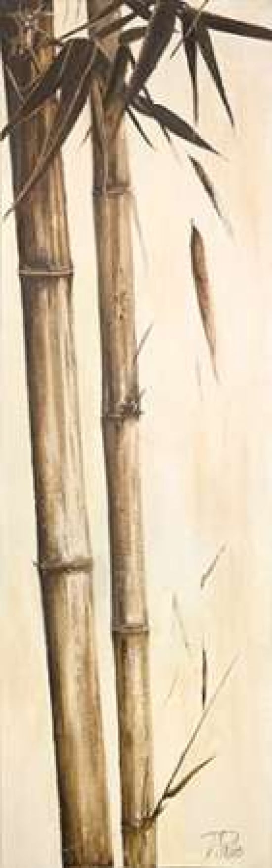 Sepia Guadua Bamboo I Canvas Art - Patricia Pinto (12 x 36)