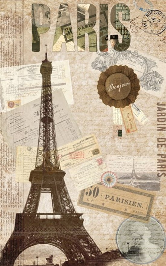 Sepia Paris Canvas Art - Sandy Lloyd (18 x 29)