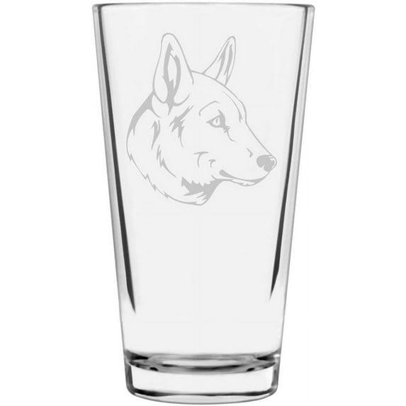 Seppala Siberian Sleddog Dog Themed Etched All Purpose 16oz Libbey Pint Glass