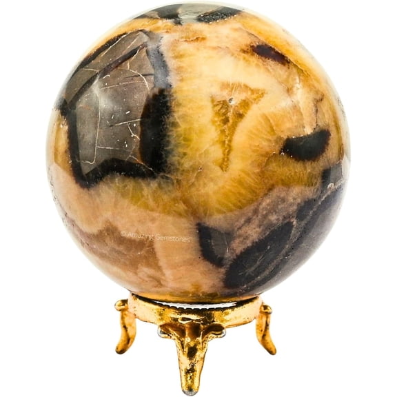 Septarian Crystal Ball Sphere 3" Inches