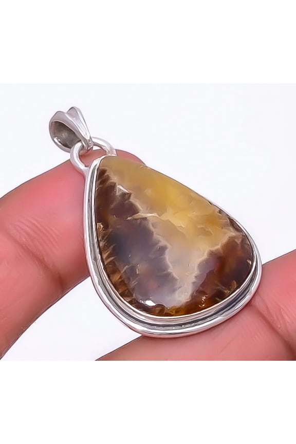 Septarian Stone 925 Sterling Silver Jewelry Pendant 1.64", Septarian stone Pendant, Gemstone Pendant