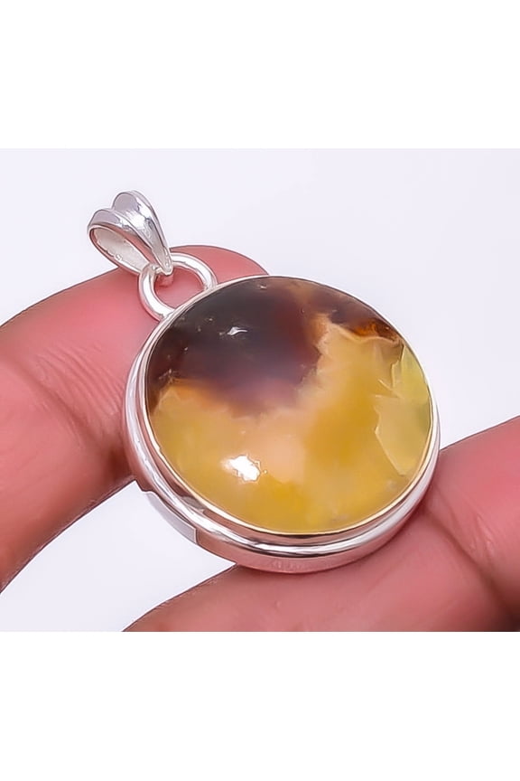 Septarian Stone - Utah 925 Sterling Silver Pendant 1.37" P973427, Christmas Gift