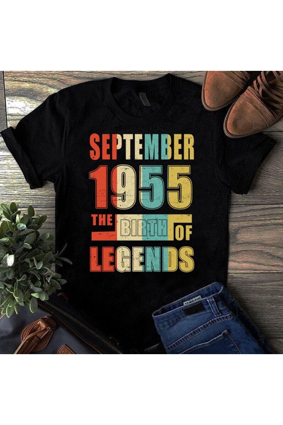 September 1955 The Birth Of Legends Vintage Unisex Tshirt
