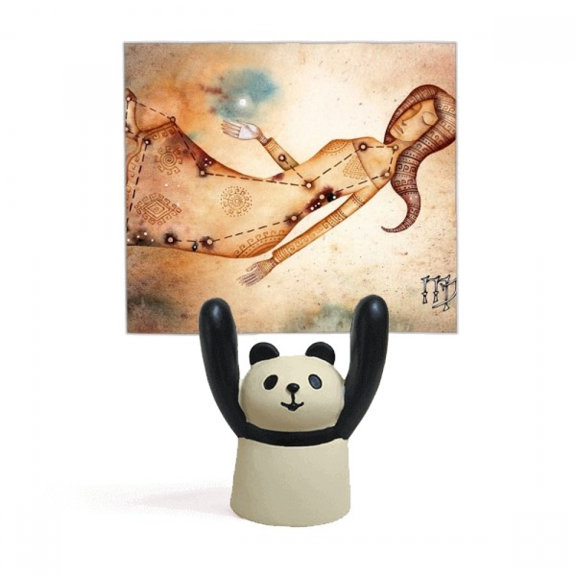 September August Virgo Constellation Zodiac Memo Holder Cartoon Animal Panda Stand Decoration