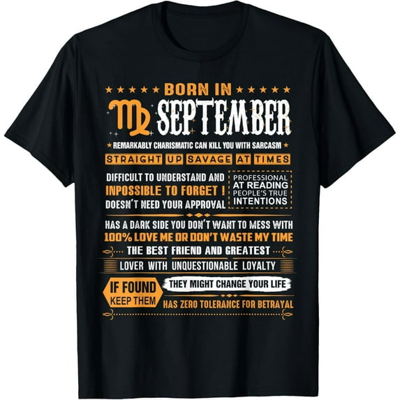 September Birthday Gifts - Born In September Virgo T-Shirt T-Shirt