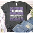 thumbnail image 1 of September Vulvar Cancer Awareness Ribbon Graphic T-Shirt, Unisex Classic Fit, 180 GSM Cotton-Rich Fabric, 1 of 4