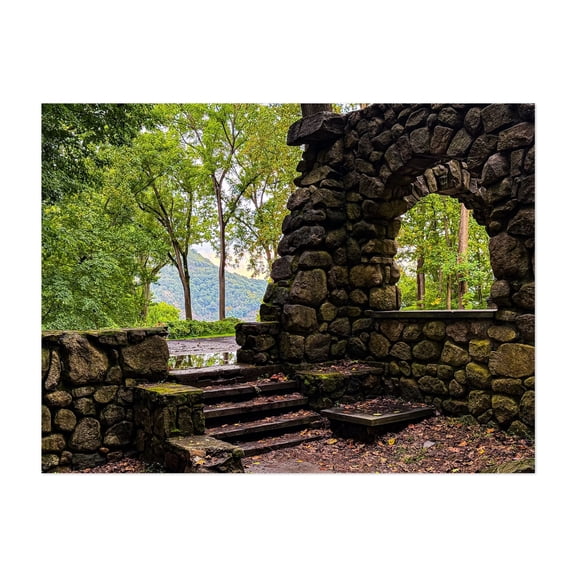 Septemberland 02 (2025; CE) - Cold Spring New York Photography Nature Forest Rustic Architecture Scenic Autumn Woodland Unframed Wall Art Print 5 x 7 inches