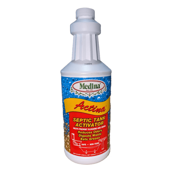 Actina Septic Tank Activator - Increases Biological Activity - 32 fl oz Bottle by Medina