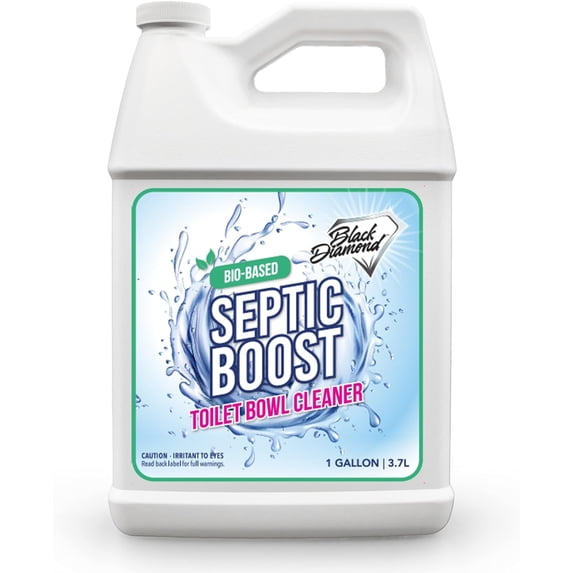 Septic Boost Septic Safe Toilet Bowl Cleaner - Acid-Free Toilet Cleaner with Enzymes for Septic Tank Treatment - Effective Cleaning & Deodorizing Bio-Based Liquid Toilet Bowl Cleaner (1-Gallon)
