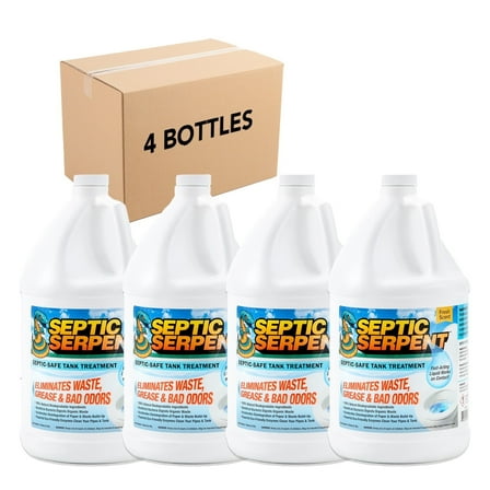 Septic Serpent Septic Tank Cleaner 128 Oz (1 Gallon) - Case of 4 Bottles