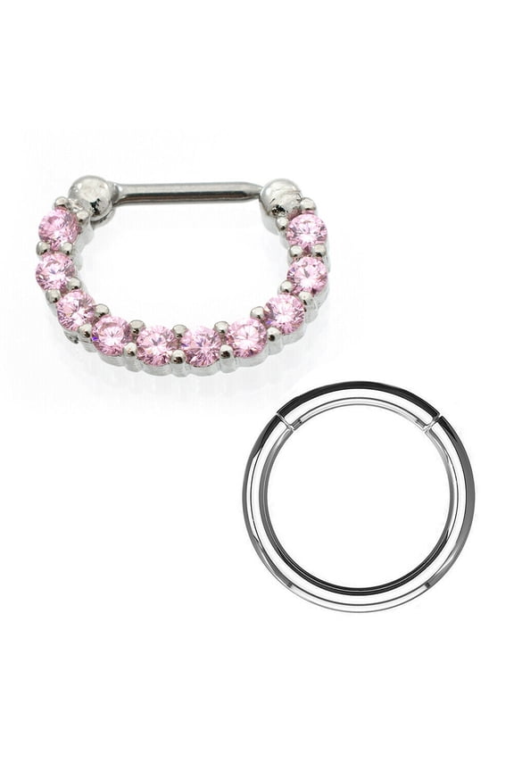 Septum Clicker Pack of 2 Perfect to Cartilage Tragus Rook Piercings 16g