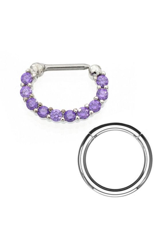 Septum Clicker Pack of 2 Perfect to Cartilage Tragus Rook Piercings 16g