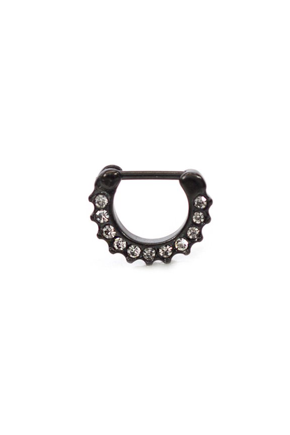 Septum Clicker Ring with multiple Cz Gems 16g Cartilage Septum Tragus Rook