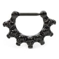 thumbnail image 1 of Septum Clicker Ring with skulls design 16g Cartilage Septum Tragus Rook, 1 of 16