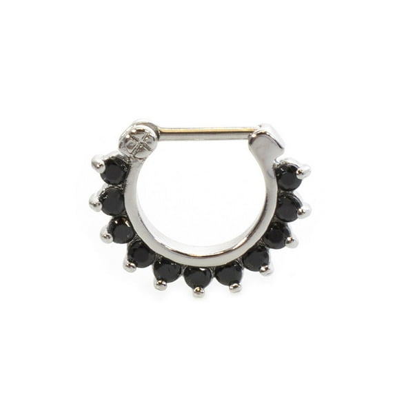 Septum Clicker with multiple Prog Setting Cz Gems 16g Surgical Steel