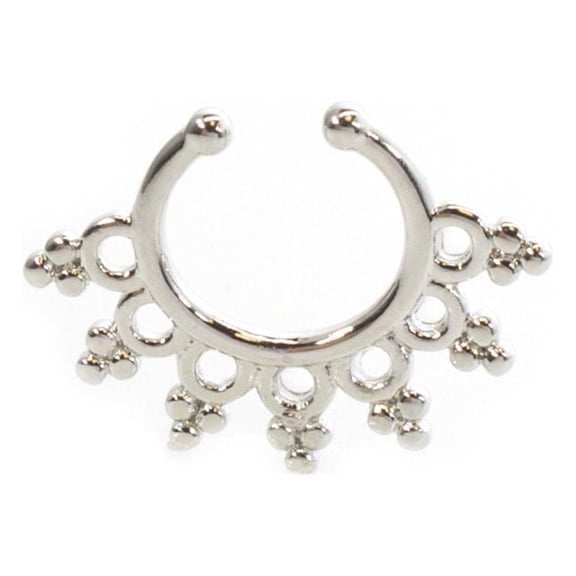 Septum Hanger Jewelry with Filigree Design Made of Surgical Steel