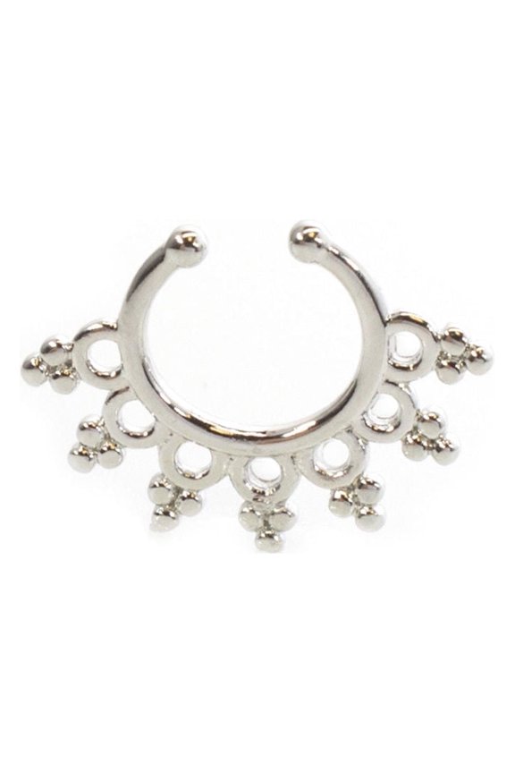 Septum Hanger Jewelry with Filigree Design Made of Surgical Steel