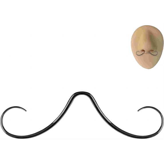 Septum Mustache Nose Ring 1.2mm