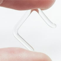 Luxe Modz Septum Retainer Clear Nose Glass Pyrex Staple 16 Gauge Or 14 Gauge Piercings Jewelry for Women Men