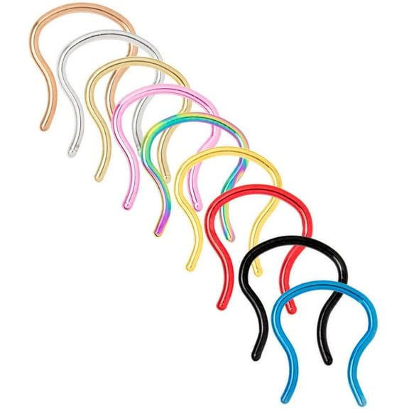 Septum Ring Retainer Anodized Titanium 16g 12mm