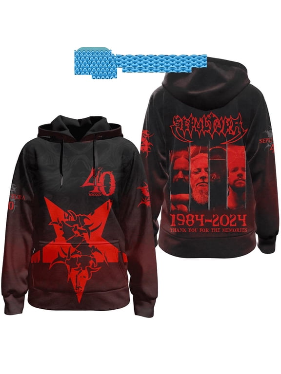 Sepultura 1984-2024 Thank You For The Memories 40 Years Hoodie T-Shirt