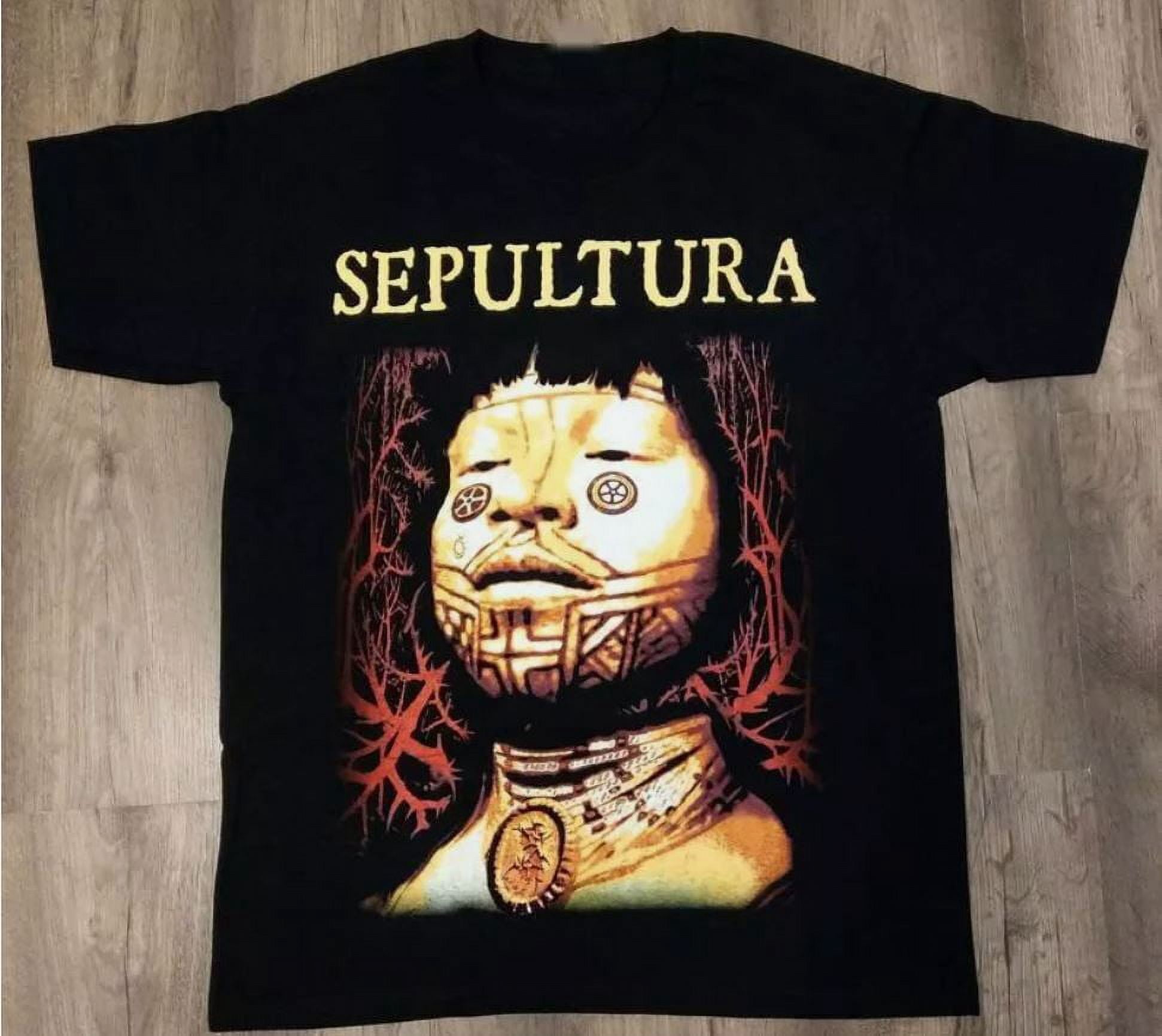 Vintage 1996 Sepultura Roots World Tour Cotton Black 2 Sided Shirt J355 Vintage 1996 Sepultura Roots World Tour Cotton Black 2 Sided Shirt J355