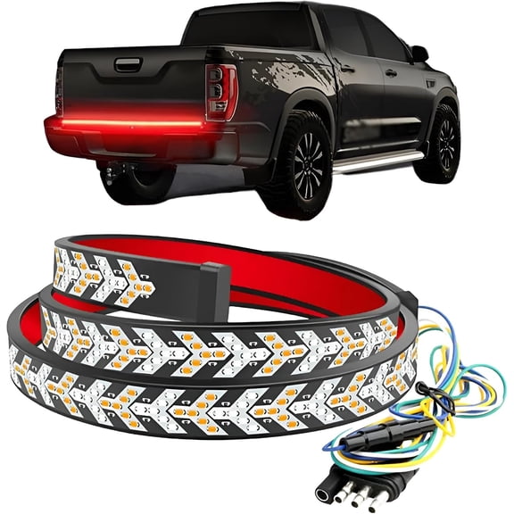 Sequential Arrow LED Tailgate Light Bar for Select 2016-2024 5.6L V8 Trucks, Turn and Brake Signals
