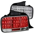 thumbnail image 1 of Sequential LED Tail Lights Rear Brake Lamp In Chrome Housing Clear Lens Made For And Compatible With 2005 - 2009 Ford Mustang 05 06 07 08 09, 1 of 7