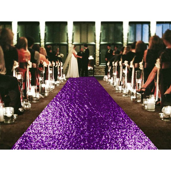 Sequin Aisle Runner Rug Sparkly Carpet For Wedding, Christmas, Party Decor - Glittering Floor Mat