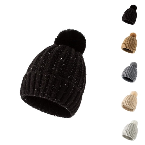 Sequin Applique Knit Beanie – Fashion Winter Hat for Women, Soft Warm Stretch Cap, Sparkling Style for Skiing, Snowboarding & Cold Weather, Streetwear Baseball Cap Alternative