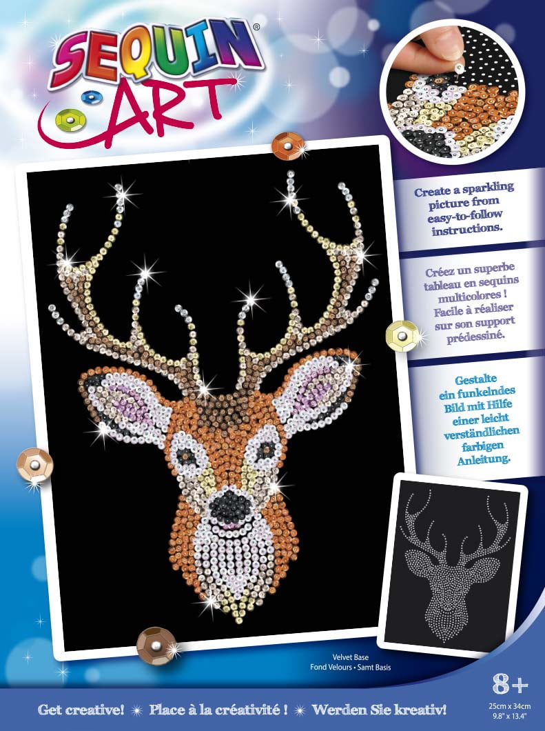 Sequin Art - Sparkling Deer - Sparkling Art Design and Craft