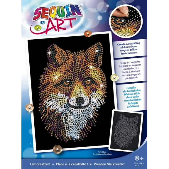 Sequin Art - Sparkling Fox - Sparkling Art Design and Craft