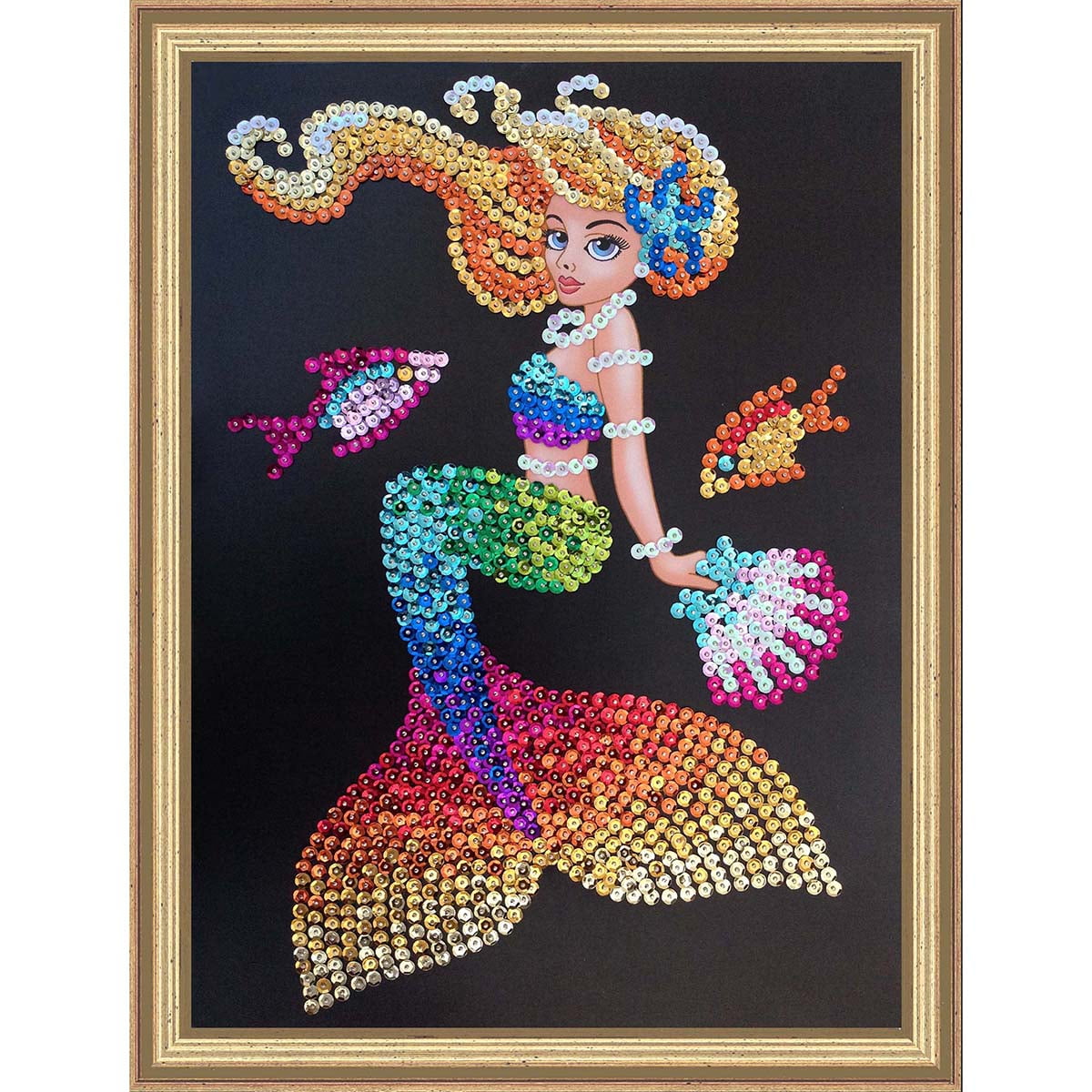 Sequin Art - Sparkling Mia Mermaid - Sparkling Art Design and Craft
