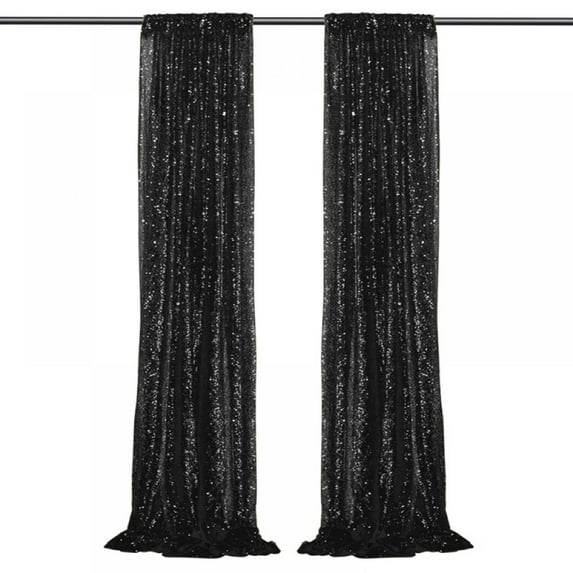 Sequin Backdrop Curtains 2 Panels 2FTx8FT Photo Backdrop Glitter Birthday Party Curtains