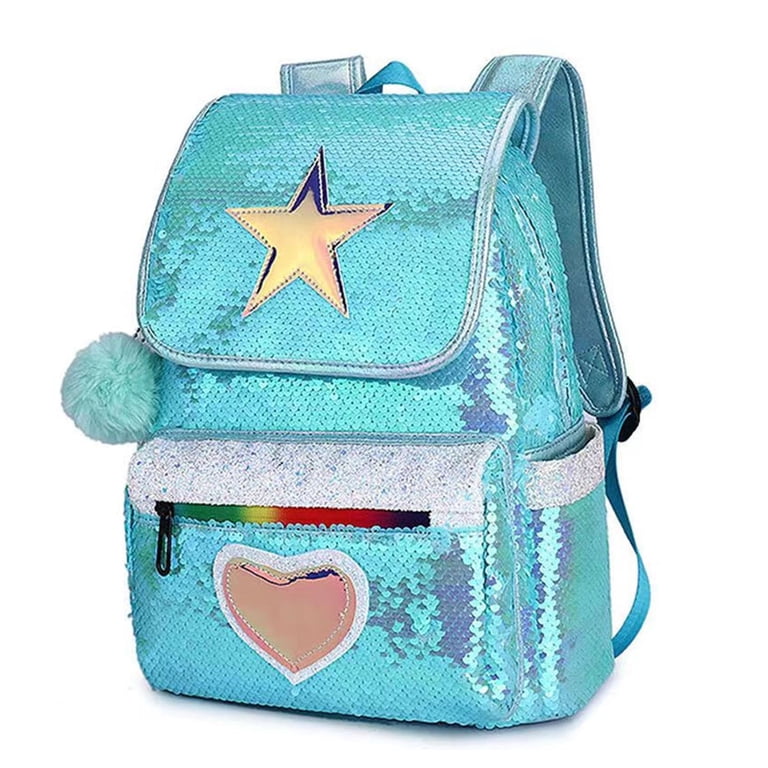 Sequin Backpack for Women Small Size Cute Heart Star Glitter  display picture 2