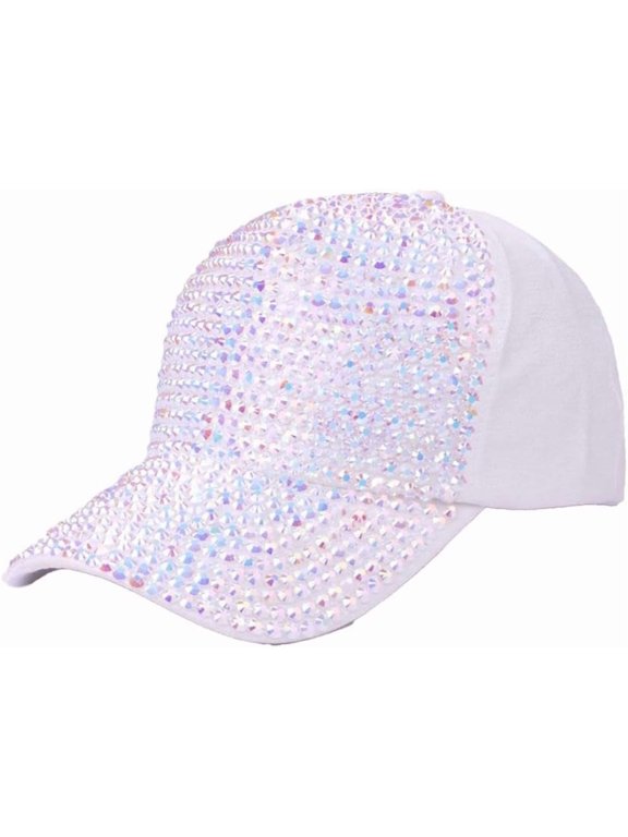 Sequin Baseball Cap for Women Sparkly Adjustable Cap Casual Sparkly Hip Hop Disco Party Cap for Going Out