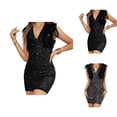 thumbnail image 1 of Sequin Bodycon Mini Dresses for Women - Trim Party Dress with Sparkly Design, Evening Dresses for Women 2026 Club Night Out Music Festival Outfits, 1 of 5