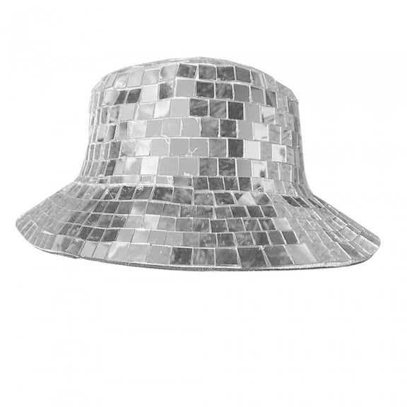 Segolike Sequin Bucket Hat, Fashion Big Brim Costume Cap for Men Women, Disco Ball Hat, Fisherman Hat for Cosplay Party Fancy Dress Accessories
