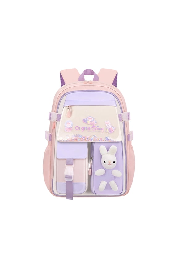 Sequin Bunny Backpack for School Students, Kawaii Cute Animal Bookbag with Lightweight Back Support and Soft Straps, Adorable Campus Daypack for Daily Classes, Perfect Back to School Gift