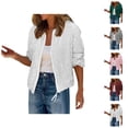thumbnail image 1 of Sequin Cardigan Jacket for Women 2025 Glitter Long Sleeve Crewneck Cropped Zip Up Bomber Jackets Clubwear Outerwear, 1 of 6