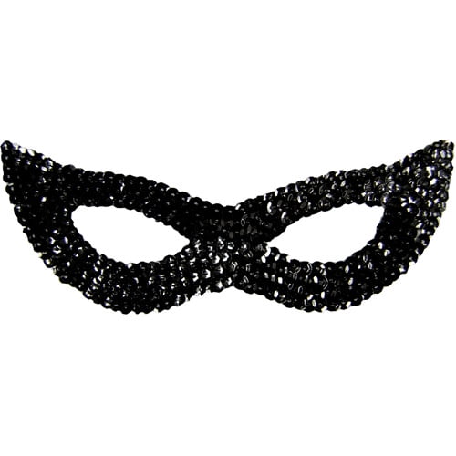 Black & Silver Sparkle Domino Eye Masks Unisex Black & Silver Sparkle Domino Eye Masks Unisex