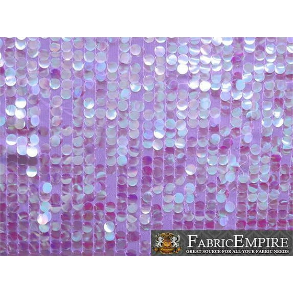 Sequin Clear NEW Paillette Dangle Mesh LAVENDER Fabric / 52" W / Sold by the yard