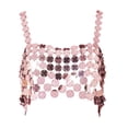 thumbnail image 1 of Sequin Crop Top Top Party Rave Shiny Dance Wear Festival Metal Chain Top, 1 of 7