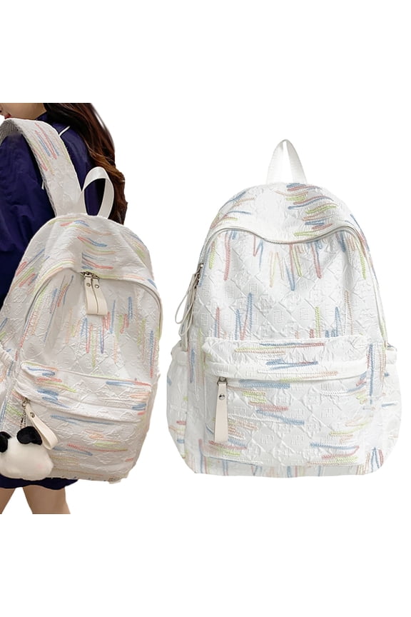 Sequin Daypack Cute Backpack with Plush Zipper Pull, Lightweight Large Capacity