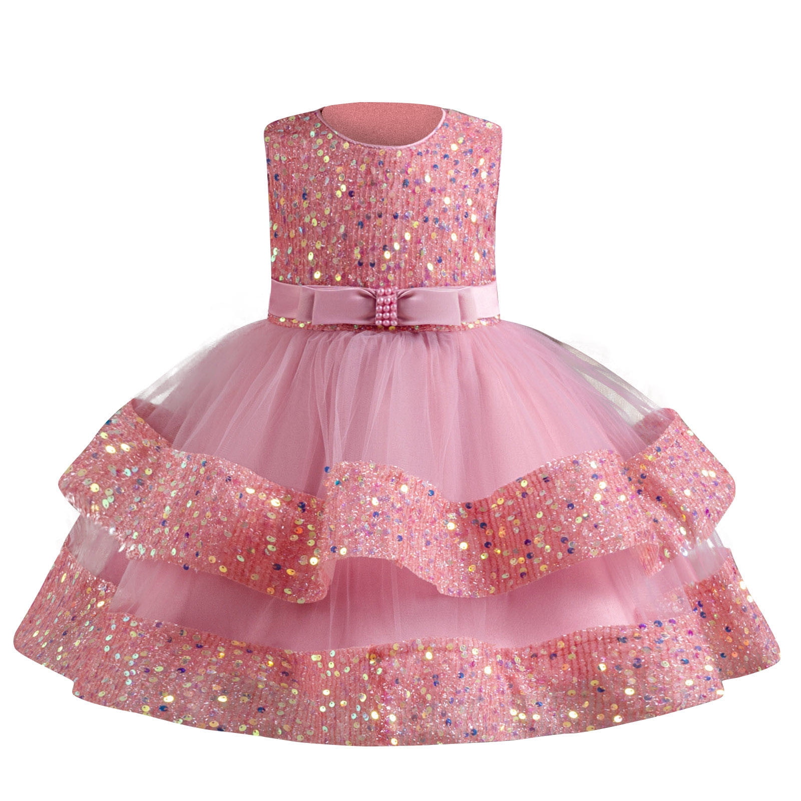 open lace back dress Baby Girl Puffy Ball Gown Toddler Pageant Princess Dress Birthday Pa   marryshe