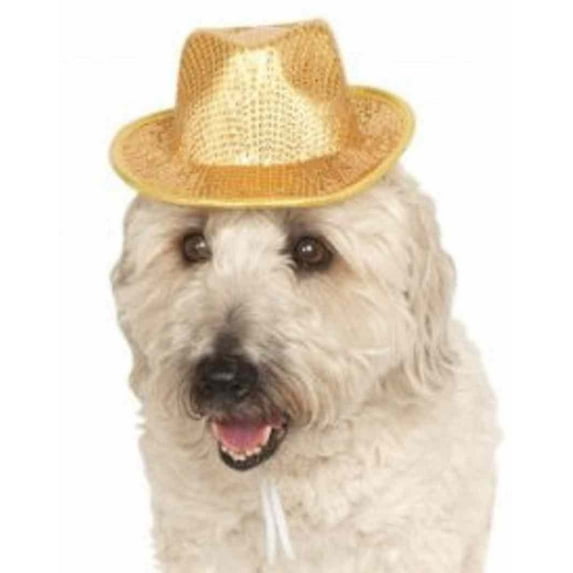 Sequin Fedora Hat Gangster Halloween Pet Dog Cat Costume Accessory 2 COLORS