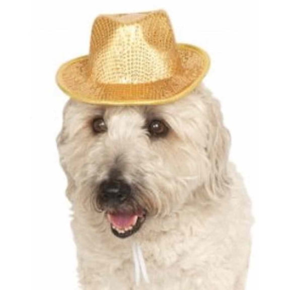 Sequin Fedora Hat Gangster Halloween Pet Dog Cat Costume Accessory 2 COLORS