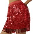 thumbnail image 1 of Sequin Fringe Skirts Festival Outfits for Women Belly Dance Skirt Tassel Wrap Scarf Party Rave Outfit for Women and Girls, 1 of 9