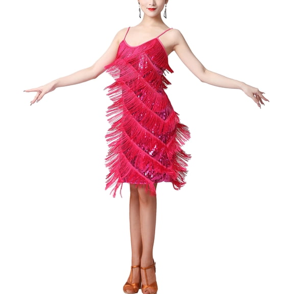 Sequin Fringe Sleeveless Womens 1920 Flapper Gatsby Inspired Party Dresses Outfits