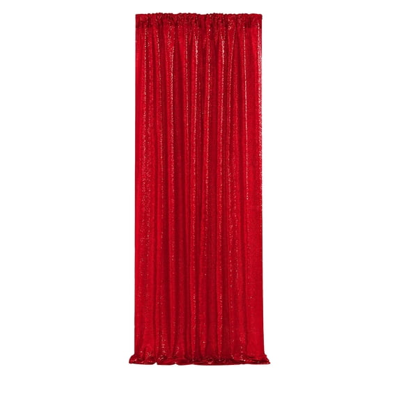 Sequin Glitter Background Curtain,24×95.67" Polyester Party Romantic Ambient Curtain Festival Decor for Stage,Wedding,Christmas,Valentine's Day